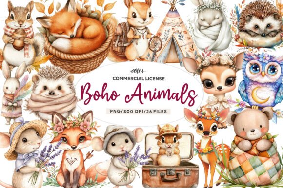 Download Sweet Boho Woodland Creatures Animals - Woodland creatures Collection