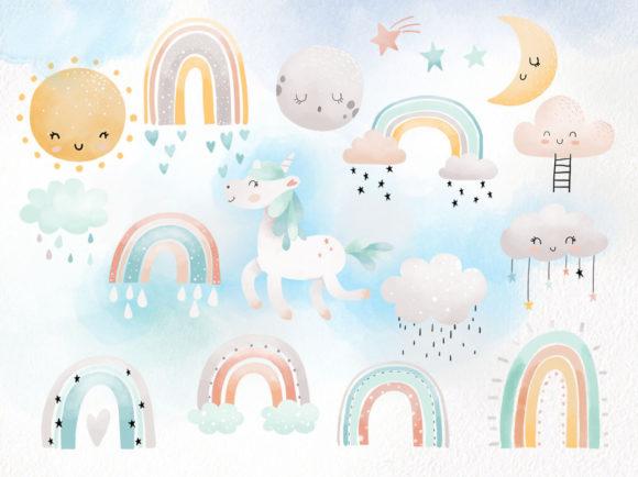 Download Pastel Rainbow Clipart - Rainbow Collection