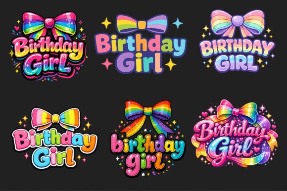 Download Birthday Girl Rainbow Coquette Bow Png - Rainbow Collection